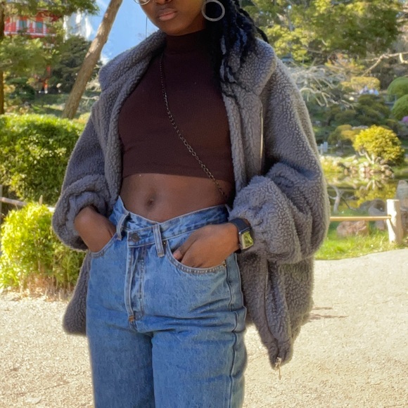 ZAFUL Grey Sherpa Jacket - Picture 3 of 6